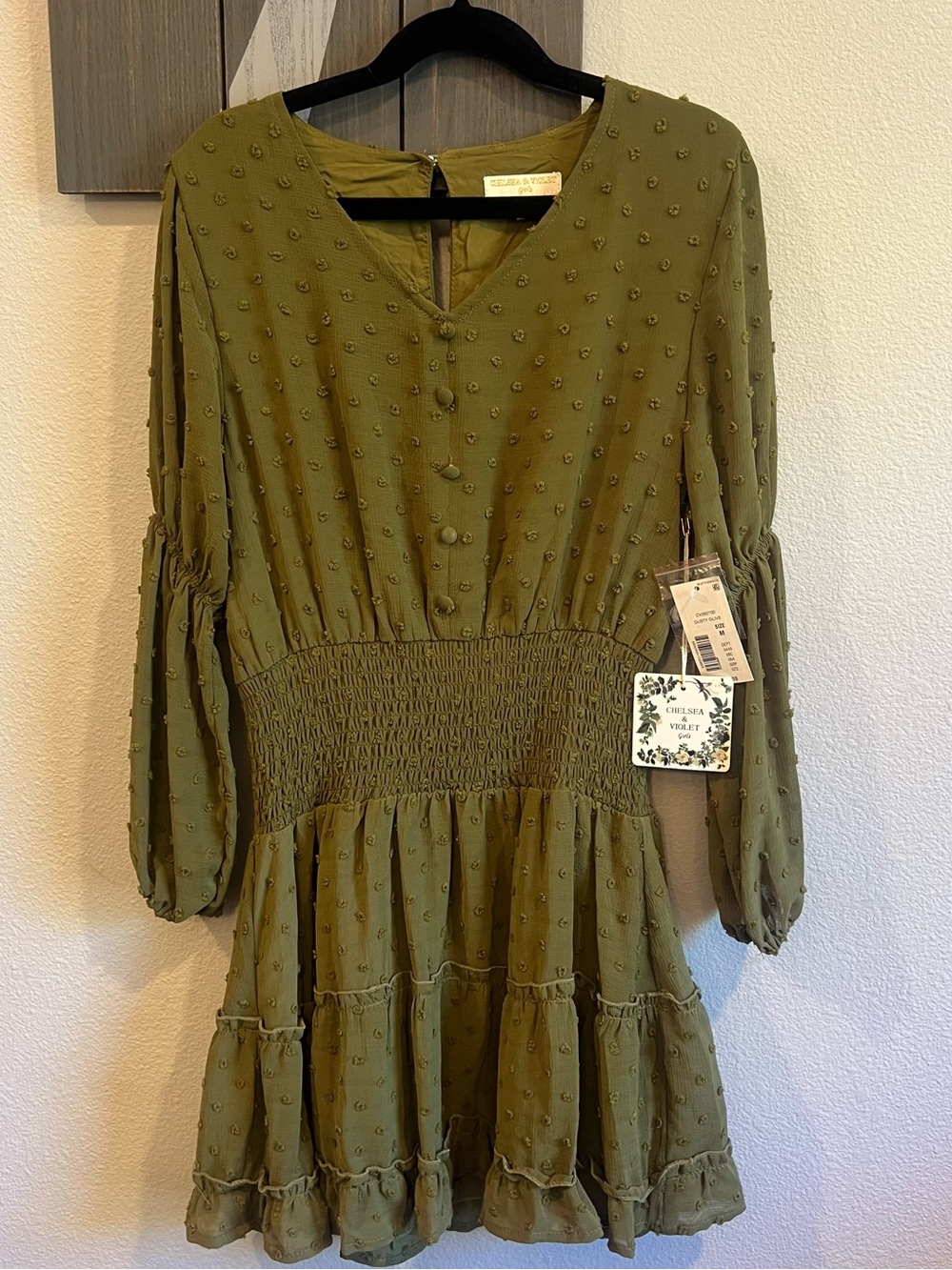 Chelsea & Violet Olive Green Dress size M (youth)